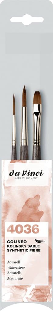 da Vinci Pinselset COLINEO Aquarell, 3er Set