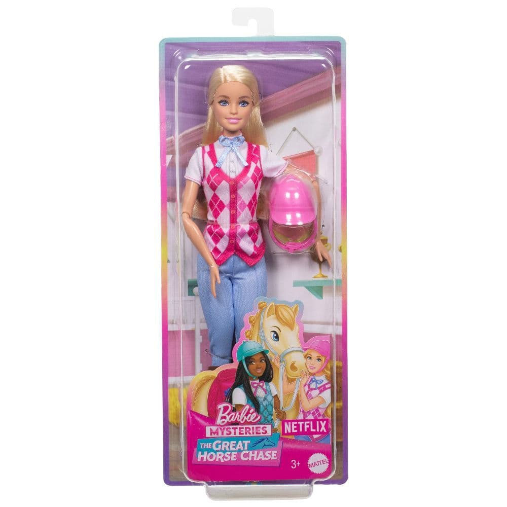 Barbie Mysteries: Das geheimnisvolle Pferdeabenteuer "Barbie Malibu" Puppe mit Reitkleidung und Zubehör