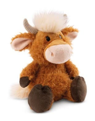 NICI 61118 - Farm Friends, Hochlandrind McMooray, Plüsch, sitzend, 33 cm, GREEN