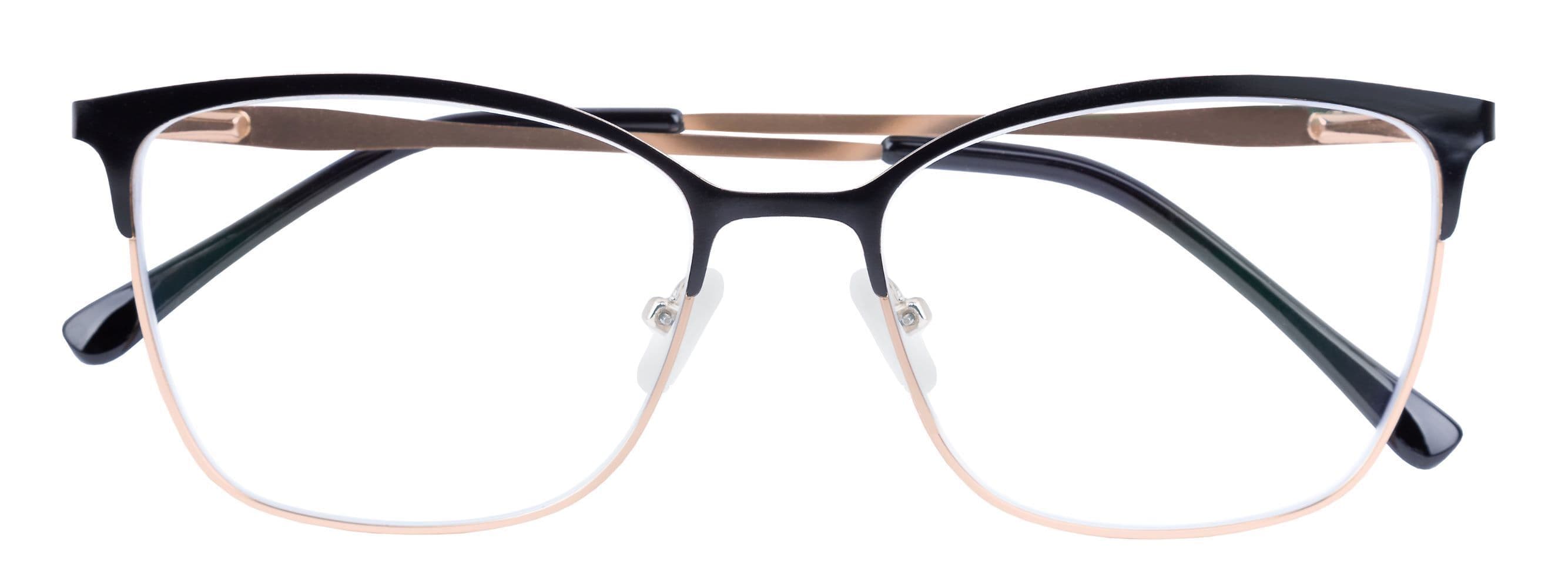 Lesebrille MIA, schwarz-gold, +3.00 dpt mit Etui