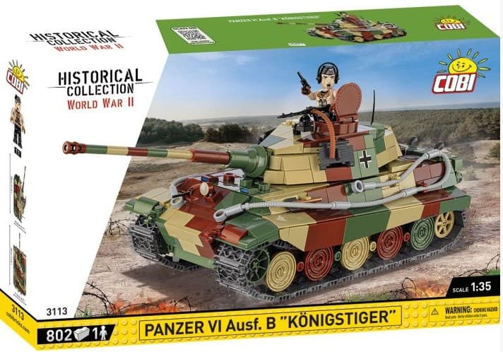 COBI Historical Collection 3113 - Panzer VI Ausf. B Königstiger, WWII, Bausatz 1:35, 802 Klemmbausteine