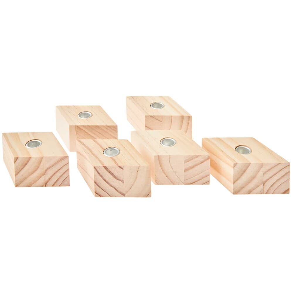 Kerzenhalter Raute, für Stabkerzen Ø1,2 cm, 6-tlg, FSC 100%