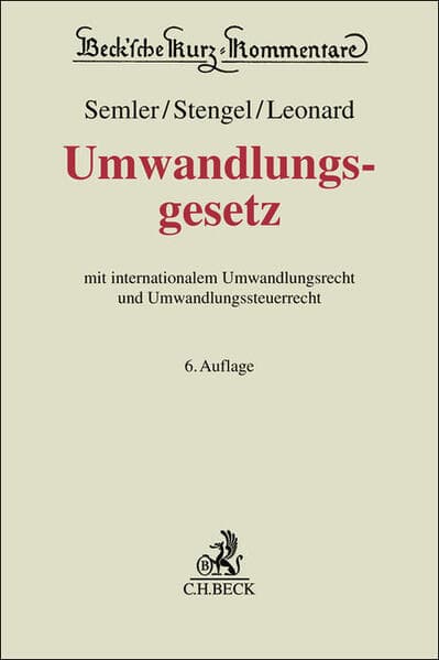 Umwandlungsgesetz. UmwG