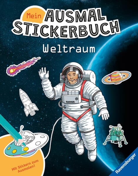 Mein Ausmalstickerbuch - Weltraum
