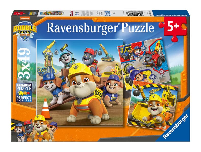 Kinderpuzzle 3x49 Teile - Paw Patrol - Arbeitsfahrzeuge