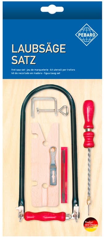 Pebaro - Laubsägegarnitur im Karton, mit Drillbohrer