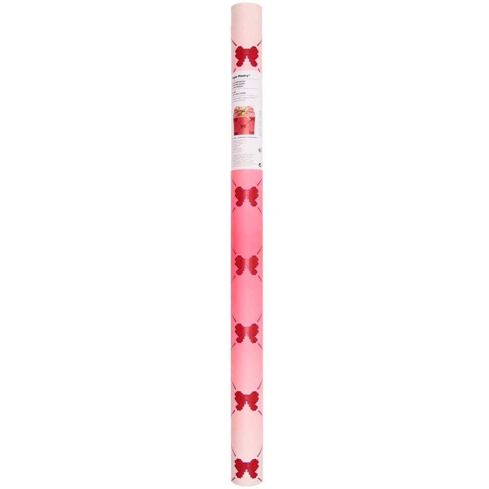 Geschenkpapier Pixel Schleifen, Neon Pink, FSC MIX