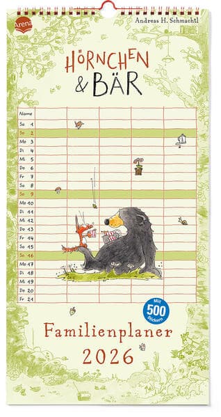 Hörnchen & Bär. Familienplaner 2026