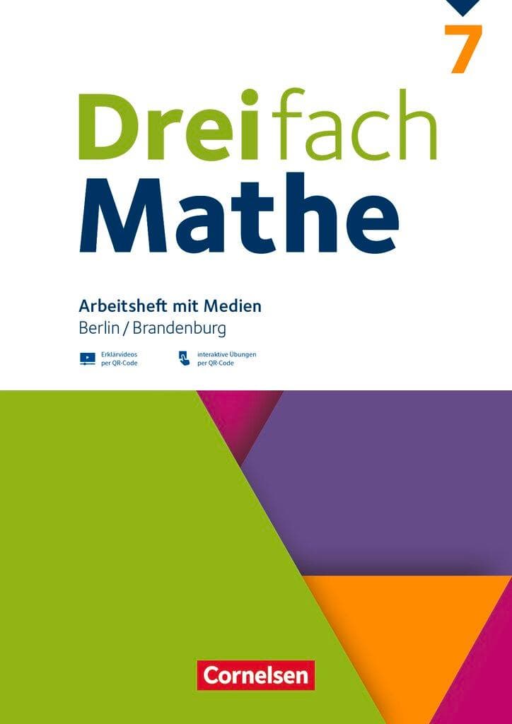 Dreifach Mathe 7. Schuljahr - Berlin und Brandenburg - Arbeitsheft mit Medien und Lösungen