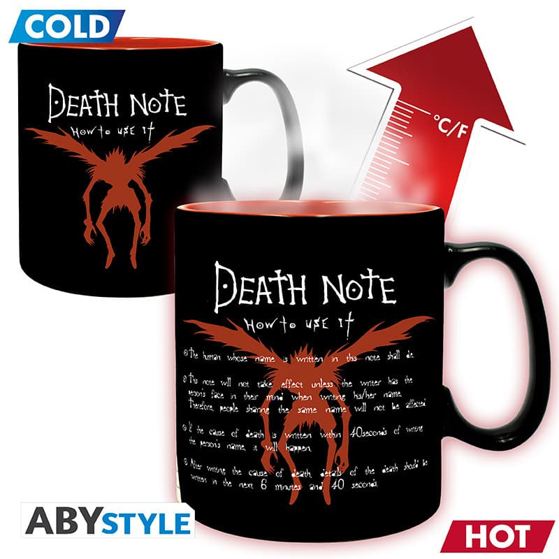 DEATH NOTE - Mug Heat Change - 460ml - L & Light - cardboard