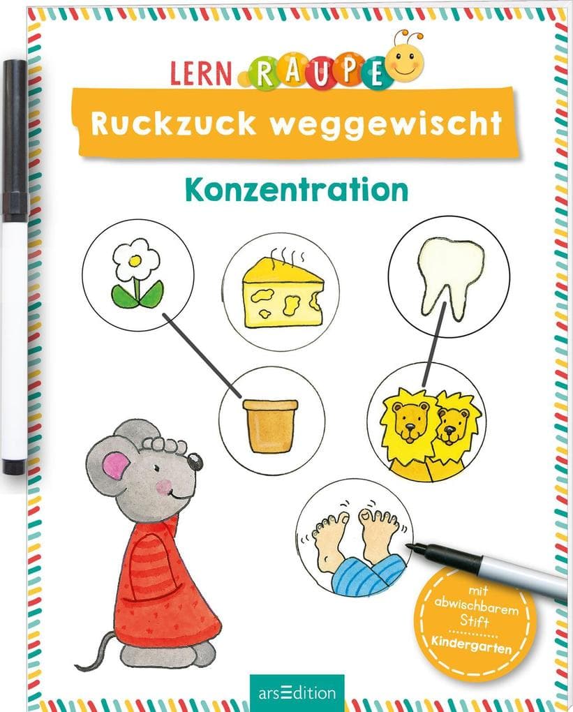 Lernraupe - Ruckzuck weggewischt! Konzentration