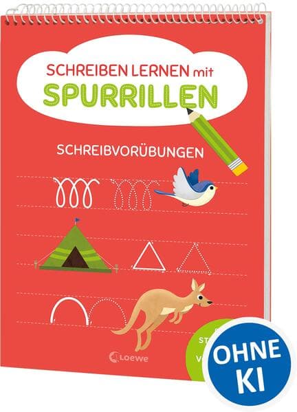 Schreiben lernen mit Spurrillen - Schreibvorübungen