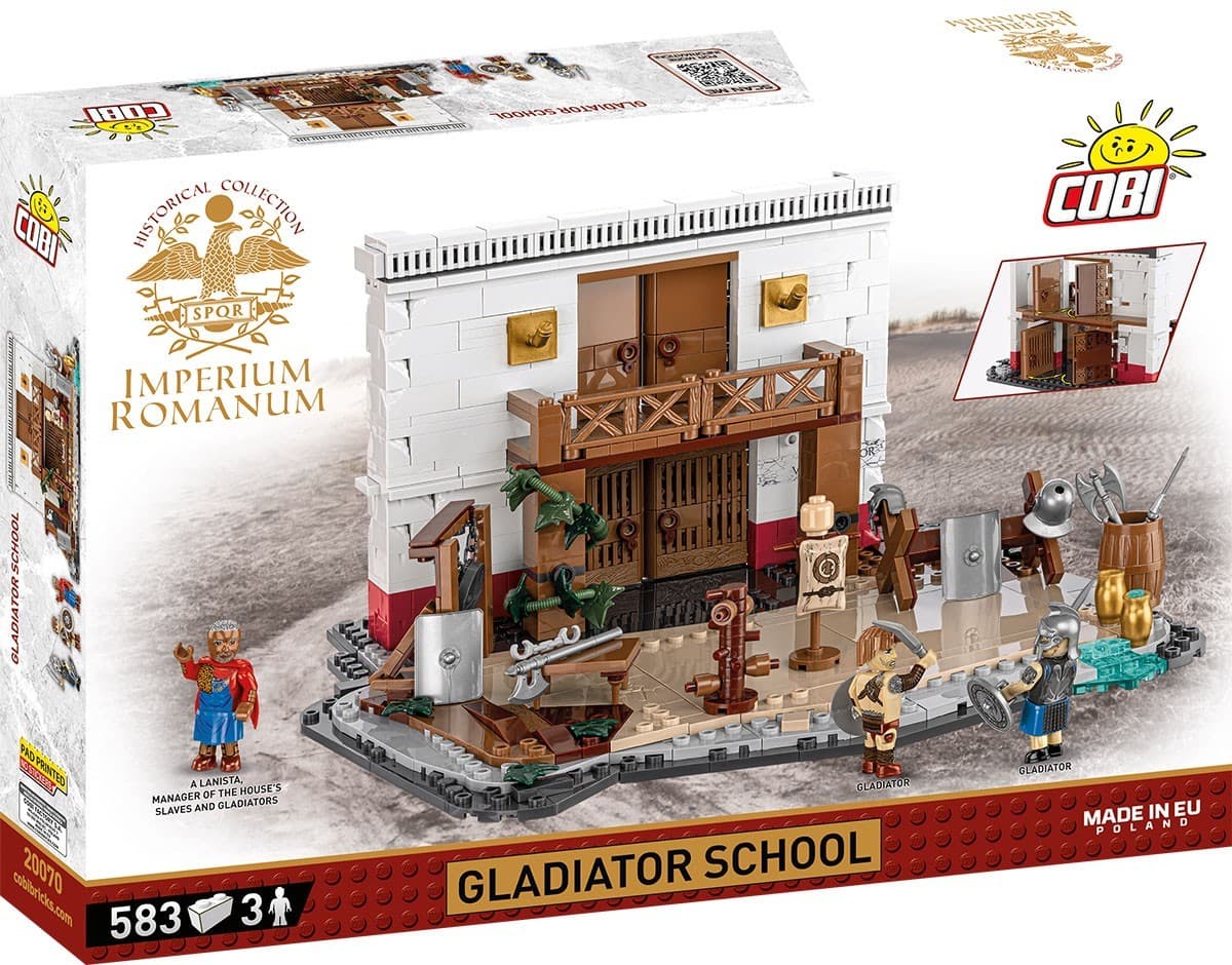 COBI Imperium Romanum 20070 - Gladiatorenschule, Bausatz, 583 Klemmbausteine/3 Figuren