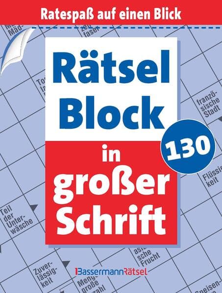 Rätselblock in großer Schrift 130 (5 Exemplare à 2,99 EUR)