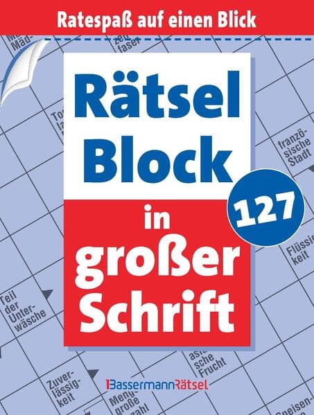 Rätselblock in großer Schrift 127