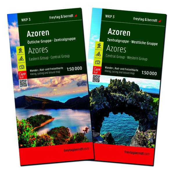 Azoren, Wander-, Rad- und Freizeitkarte 1:50.000, freytag & berndt