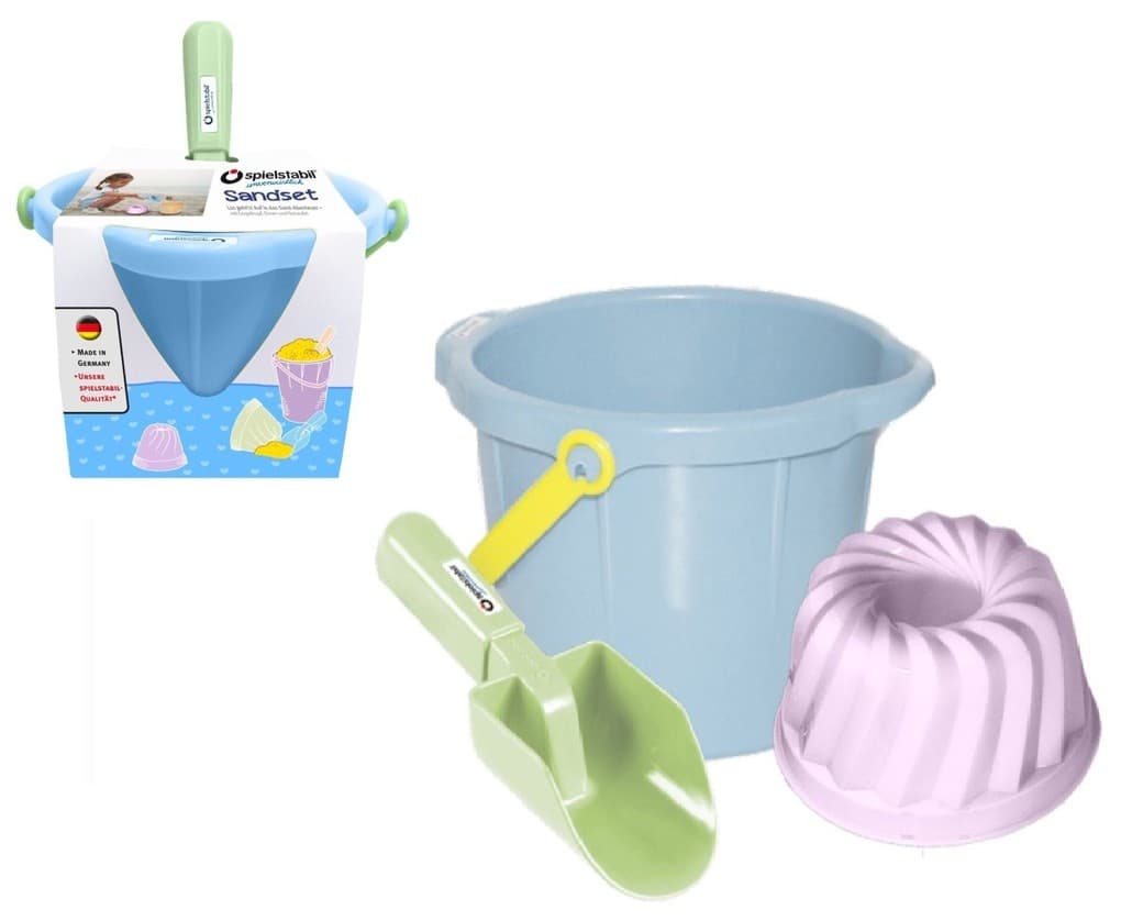 Spielstabil 7973 - Sandset 3-teilig mit Eimer/Schaufel/Gugelhupf, pastell, Sandspielzeug