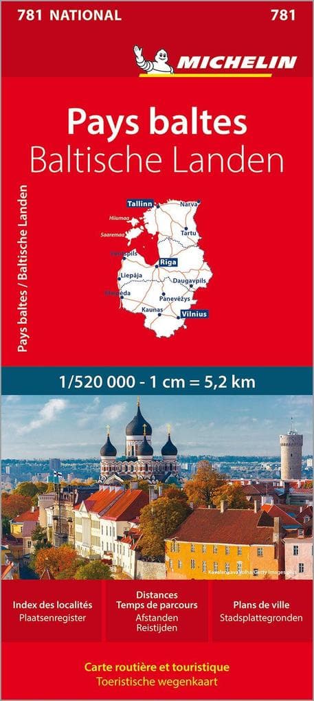 Michelin Baltische Länder (Estland, Lettland und Litauen) 1 : 500 000