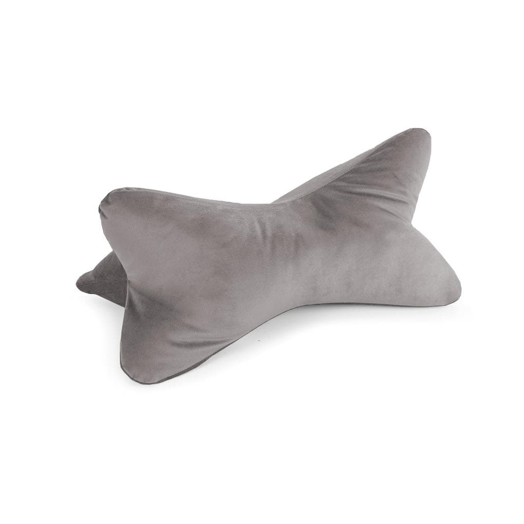 Bookiepad Leseknochen Cozy Samt - mittelgrau