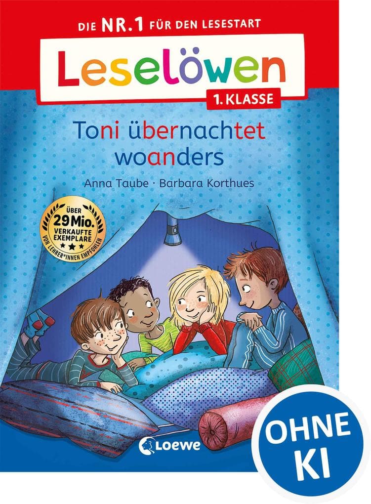 Leselöwen 1. Klasse - Toni übernachtet woanders