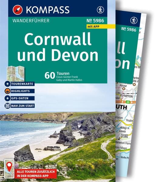 KOMPASS Wanderführer Cornwall und Devon, 60 Touren mit Extra-Tourenkarte