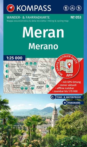 KOMPASS Wanderkarte 053 Meran / Merano 1:25.000