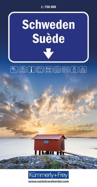 Kümmerly+Frey Strassenkarte Schweden 1:750.000
