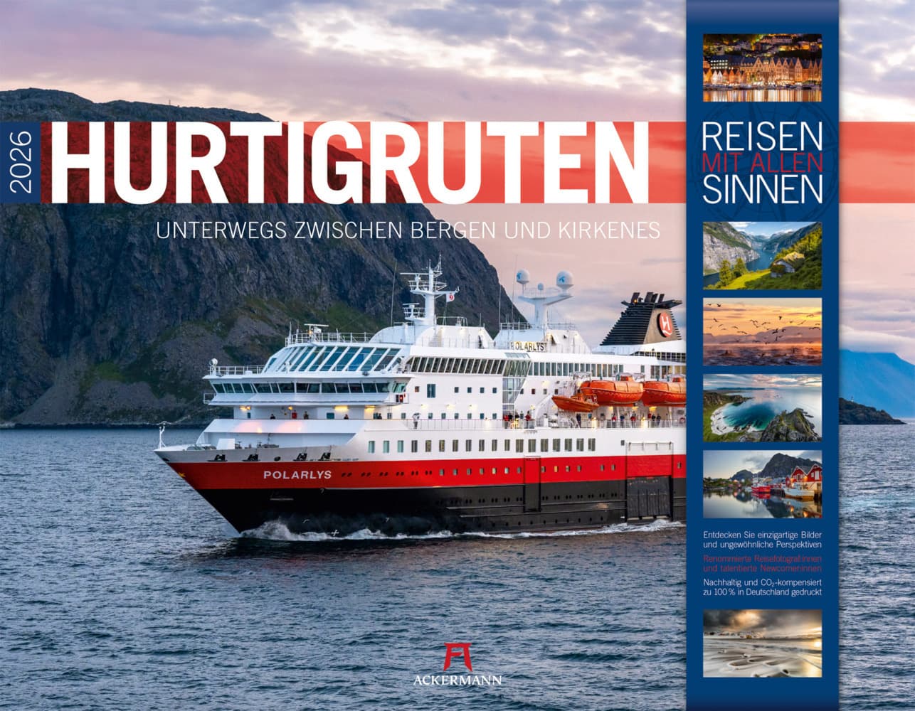 Hurtigruten Kalender 2026 | Unterwegs zwischen Bergen und Kirkenes