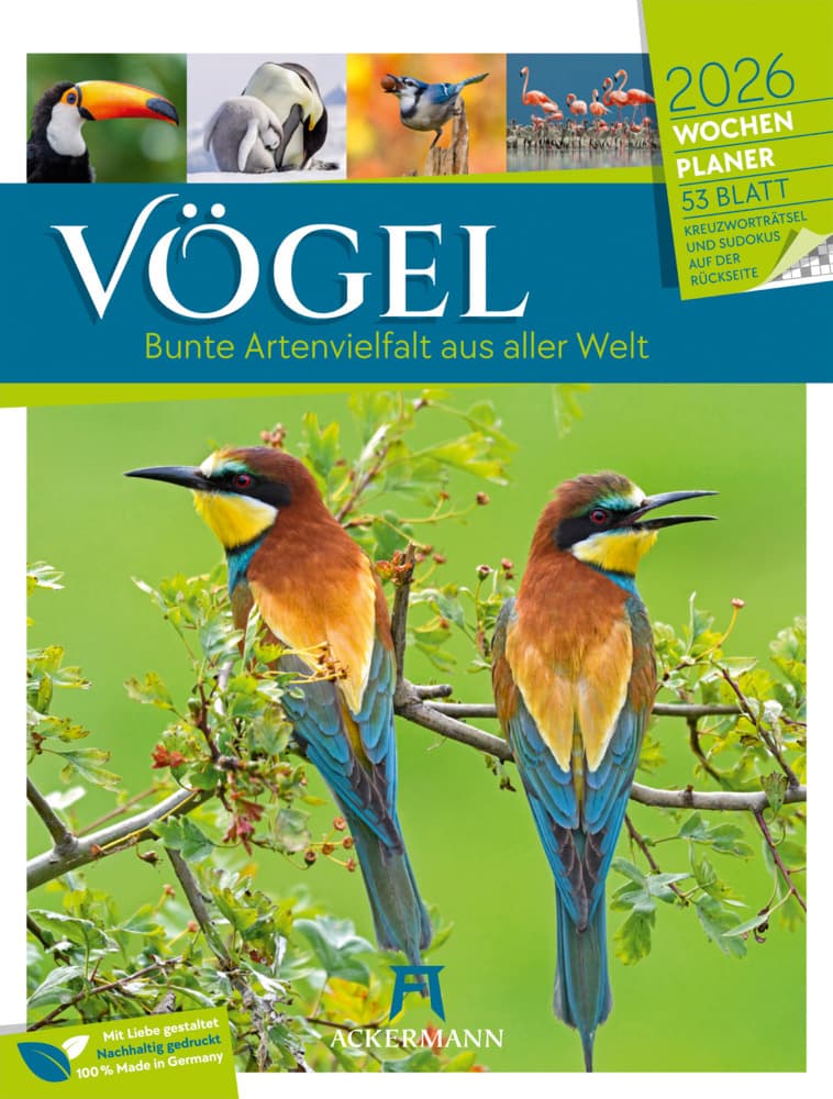 Vögel Wochenplaner Kalender 2026
