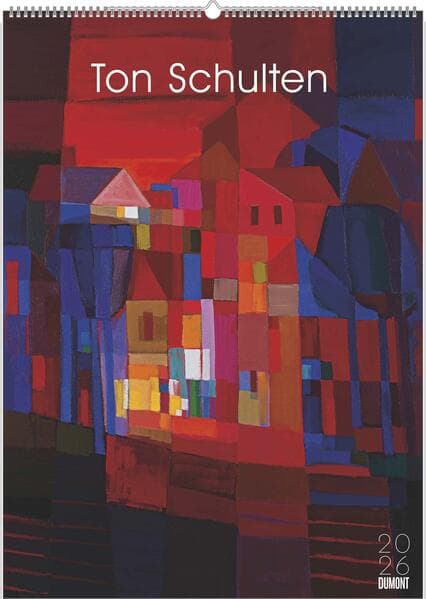 DUMONT - Ton Schulten 2026 - Kunst-Poster-Kalender 50 x 70 cm, Wandkalender mit farbenstarken Landschaftsmosaiken für Kunstliebhaber