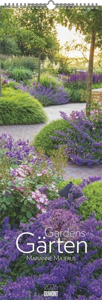 DUMONT - Gärten 2026 - Wandkalender King-Size 34×98 cm mit 12 Gartenfotografien, Naturkalender für Gartenfreunde & Pflanzenliebhaber