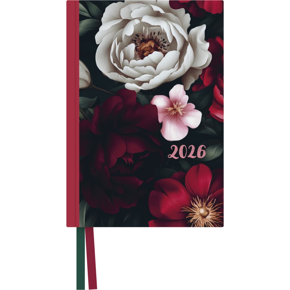 DUMONT - Dark Flowers Taschenkalender 2026 - Terminplaner mit Wochenkalendarium - 11 x 16 cm - Blumen-Design für unterwegs