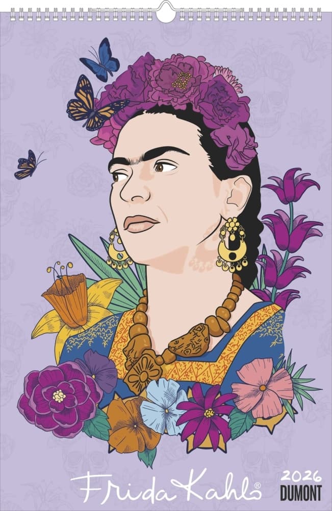 DUMONT - Frida Kahlo 2026 - Wandkalender 33x50 cm - Posterkalender mit ikonischen Motiven & deutschem Kalendarium, Kunstkalender für Zuhause