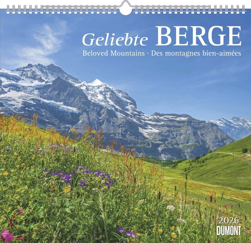 DUMONT - Geliebte Berge 2026 - Wandkalender 38 x 36 cm mit 12 Alpenmotiven, Bergpanoramen und Feiertagen, Naturkalender für Bergliebhaber