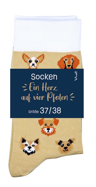 Socken für Hundeliebhaber 'Ein Herz auf vier Pfoten'