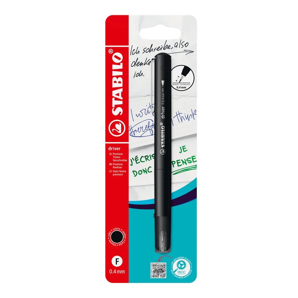 STABILO Premium-Fineliner dr!ver, Einzelstift, schwarz