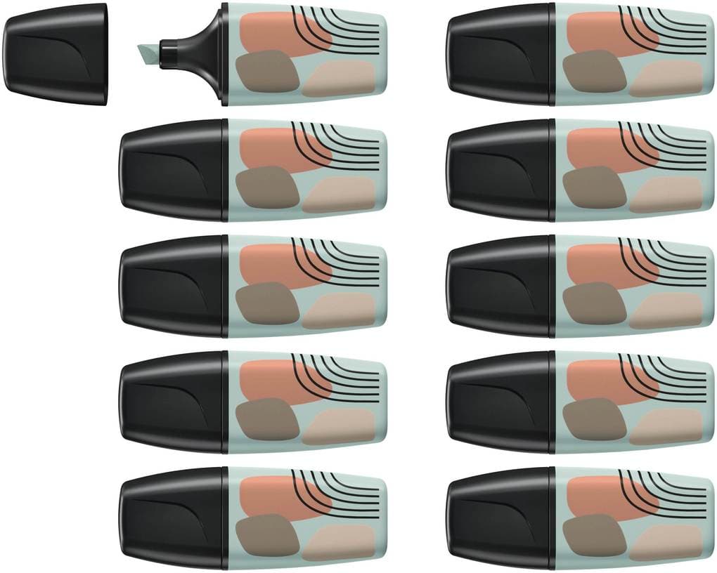 STABILO Textmarker BOSS MINI Naturevibes, 10er Set, grünerde