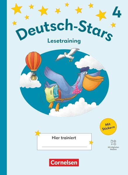 Deutsch-Stars 4. Schuljahr - Lesetraining Ausgabe 2025 - Übungsheft