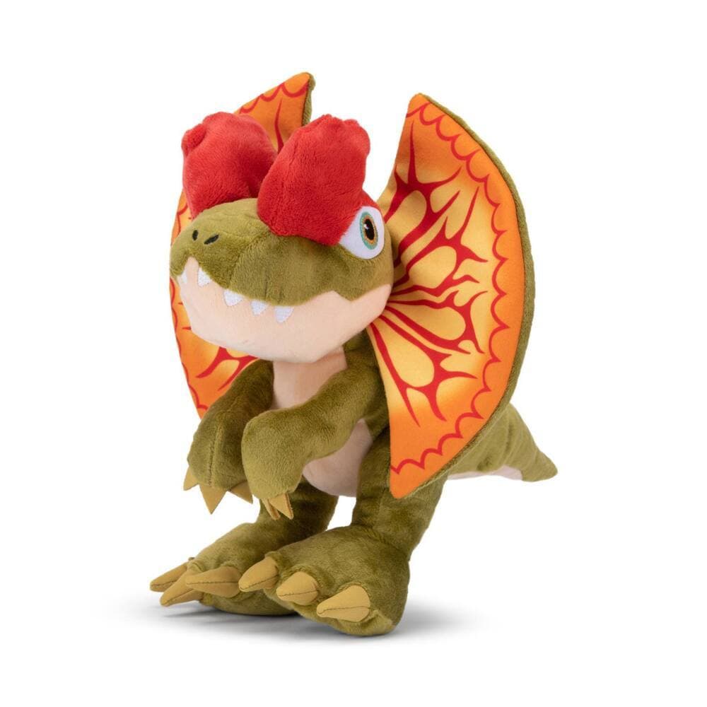 Plüsch Jurassic World Dinosaurier Dilophos.