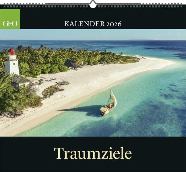 GEO - Traumziele 2026 - Wandkalender 50x45 cm, Poster-Kalender mit Reisefotografie, 12 Monatsblätter & Spiralbindung für Weltenbummler und Fernweh-Liebhaber
