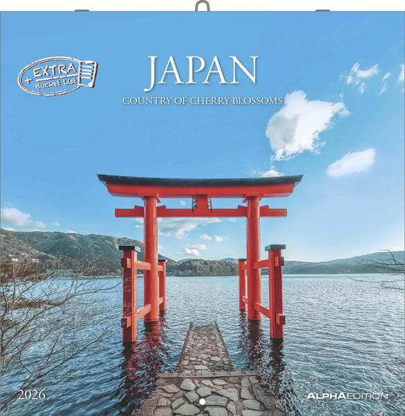 Alpha Edition - Japan 2026 - Broschürenkalender 30x30 cm - Für Asien- und Reise-Fans - 12 beeindruckende Japan-Motive - Mit Platz für Notizen, Feiertagen & Mondphasen