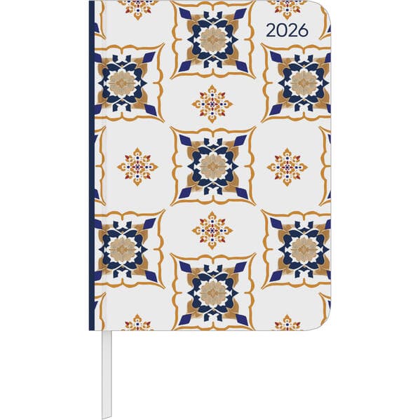 Alpha Edition - Daily Journal Oriental 2026 - Taschenkalender 11×15 cm mit 352 Seiten & Tagesansicht, 4-sprachigem Kalendarium, edler Elefanten-Planer mit To-Do-Liste