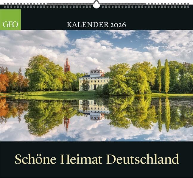 GEO - Schöne Heimat Deutschland 2026 - Wandkalender 50x45 cm, Poster-Kalender mit Landschaftsfotografie, 12 Monatsblätter & Spiralbindung für Heimat- und Natur-Liebhaber