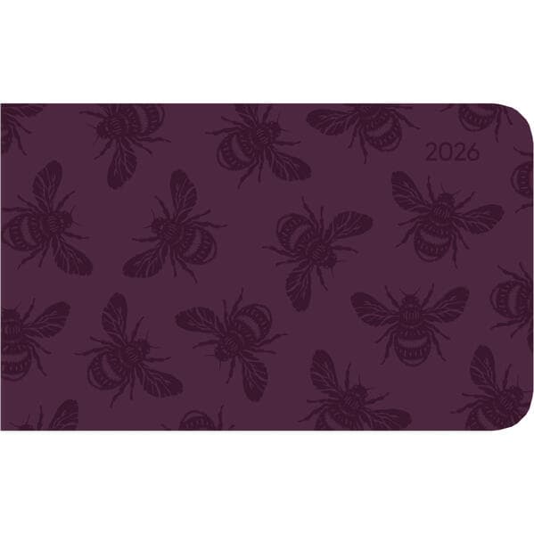 Alpha Edition - Ladytimer TO GO Deluxe Purple 2026 - Taschenkalender 15×9 cm - Weekly - hochwertiger Planer mit Tucson-Einband & Motivprägung - 128 Seiten - kompakter Terminplaner für unterwegs