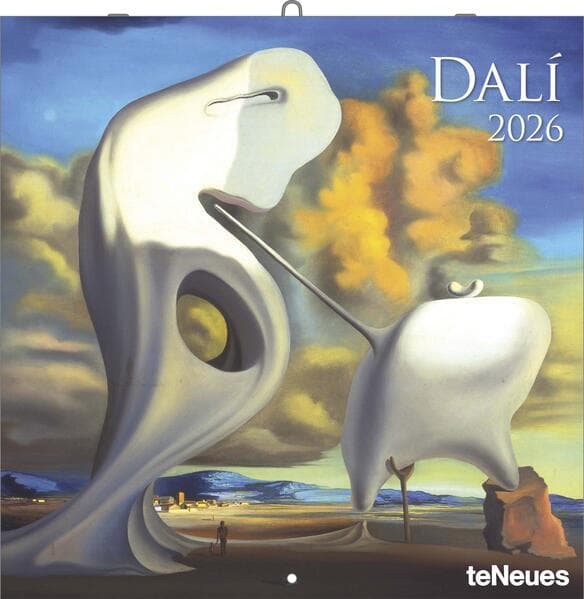 teNeues - Dalí 2026 - Kunst-Wandkalender 30x30 cm (30x60 cm geöffnet) | Broschürenkalender mit Meisterwerken des Surrealismus