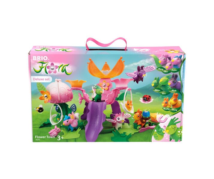 BRIO Flora - 36242 Blumenstadt Deluxe Set | riesiges Spielset für endlosen fantasievollen Spielspaß für Mädchen und Jungen ab 3 Jahren - wunderschönes Geschenk mit sehr viel Zubehör