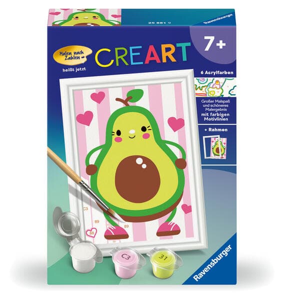 CreArt, Malen nach Zahlen Kinder - Avocado