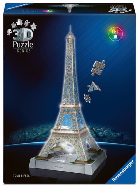 3D Puzzle Iconics: Eiffelturm - mit Licht