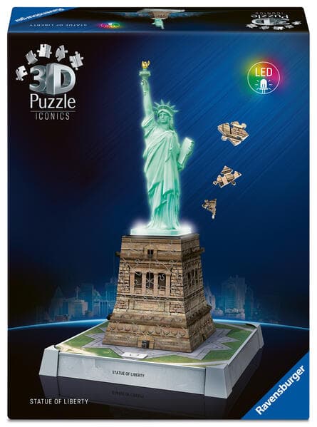 3D Puzzle Iconics: Freiheitsstatue - mit Licht