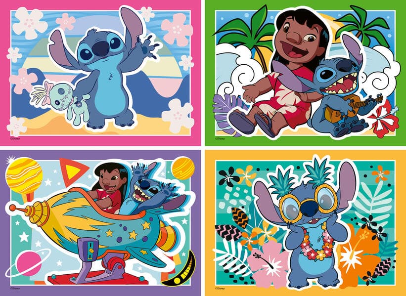 Kinderpuzzle 4x35 Teile - Speedy Puzzle Disney Stitch
